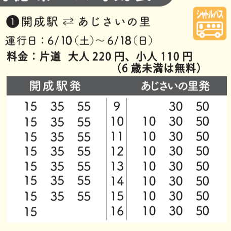 2023開成あじさいまつりシャトルバス時刻表.png
